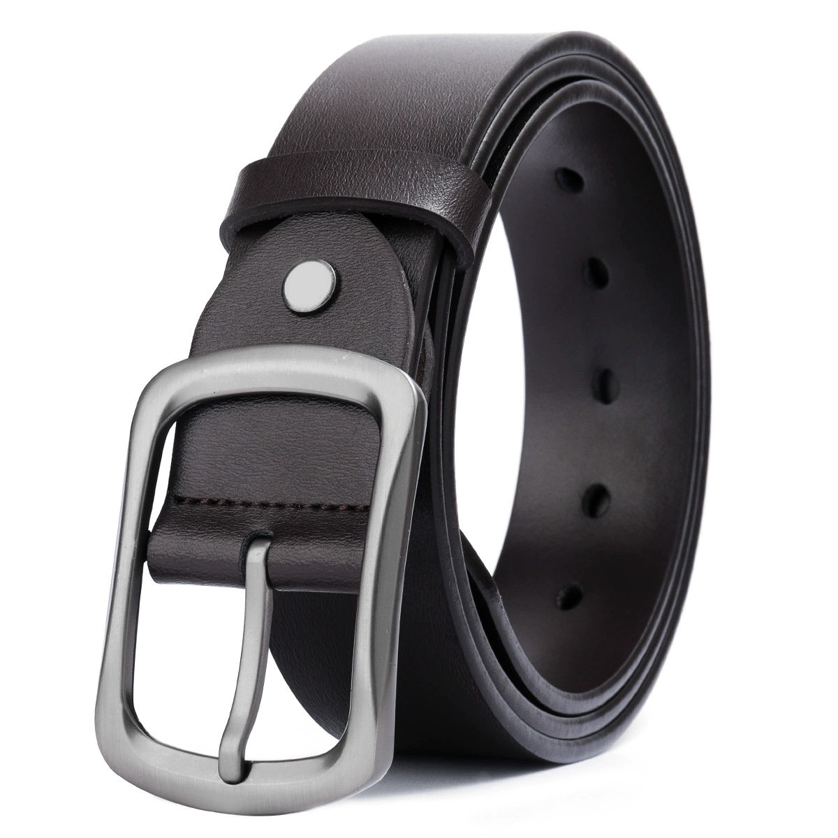 Leather universal retro belt, style, genuine leather
