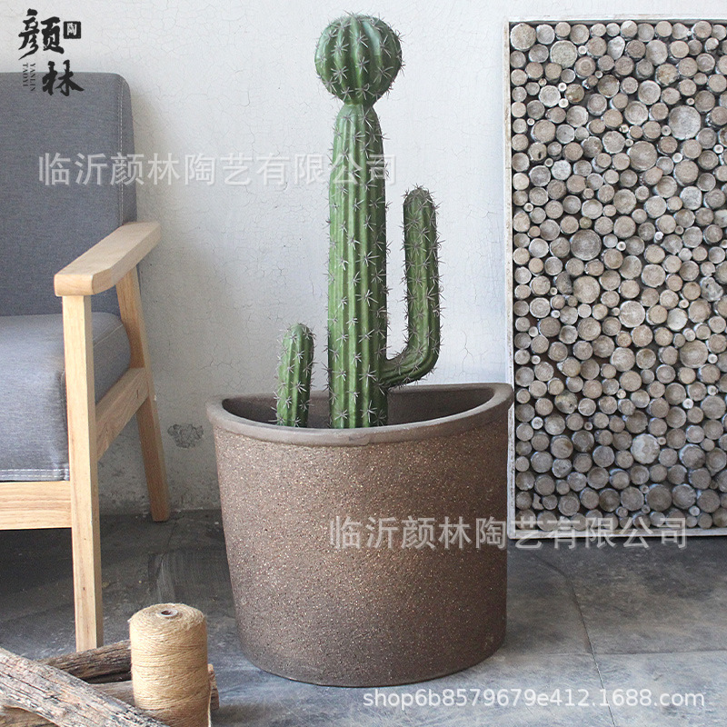 maceta de esquina de pared semicircular maceta de esquina colocada combinación de maceta de paisaje ahorro de espacio maceta de jardín simple