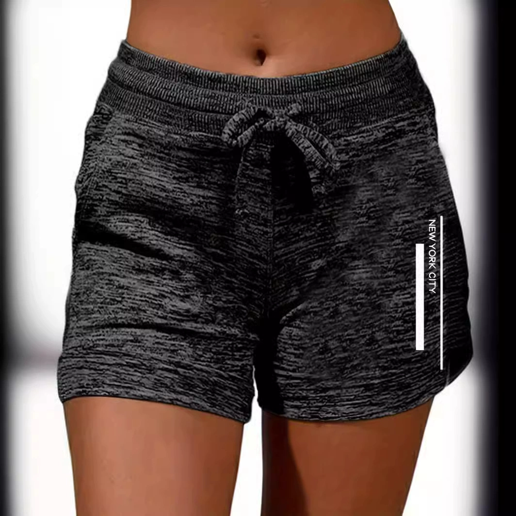 Шорты с принтом женские европейские и американские трансграничные свободные пляжные шорты женские