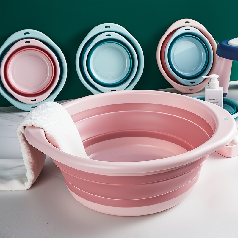 Foldable Washbasin Large Portable Travel Student Dormitory Baby Face Wash Compressed Household Laundry Vegetable Washing Basin