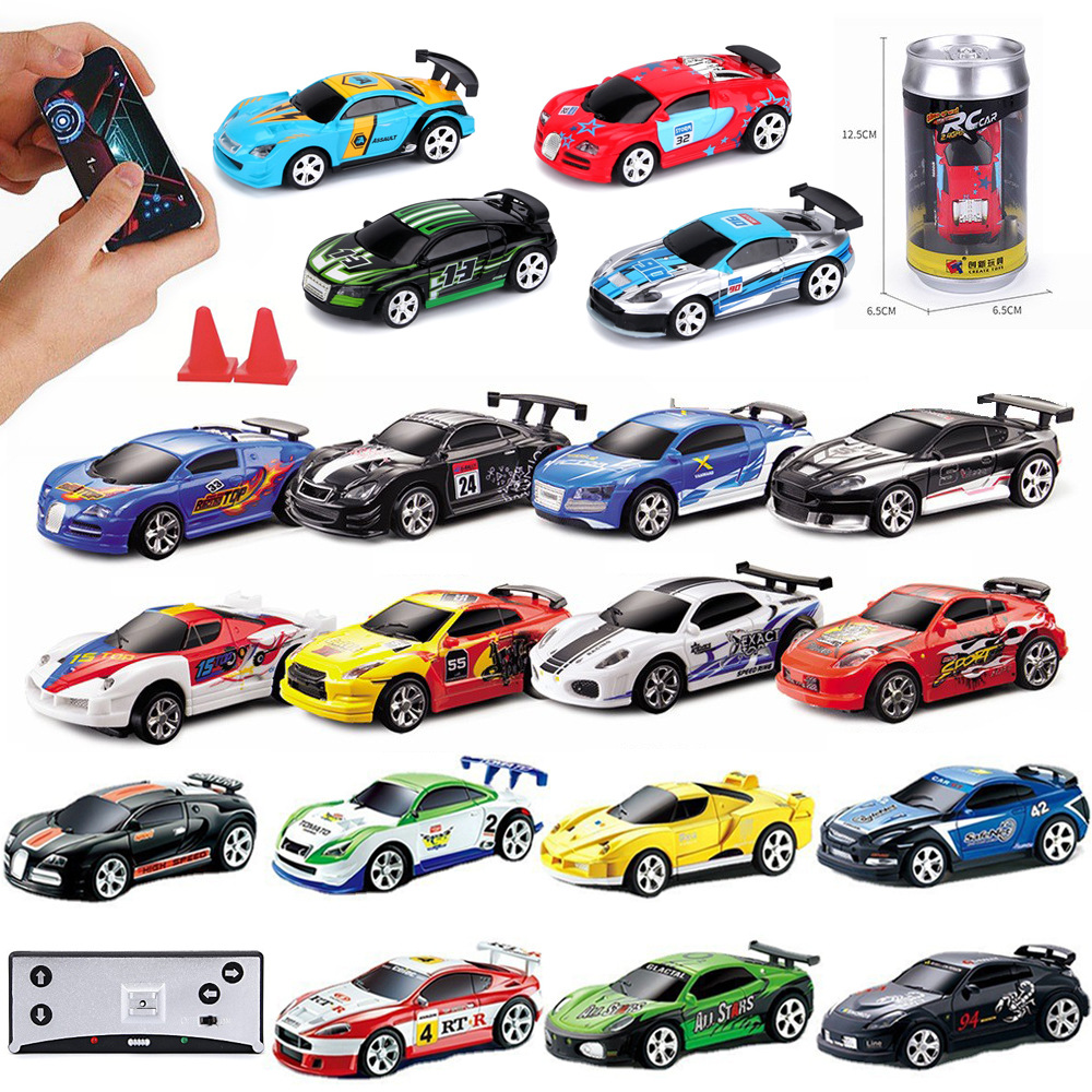 Yi La enlatada mini coche de control remoto Coca Cola puede coche de carreras de deriva de alta velocidad 1:58 coche de juguete para niños 2010B