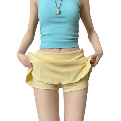 American style sports pure desire skirt women's summer thin slimming spicy girl anti-flash loose A word versatile half skirt 