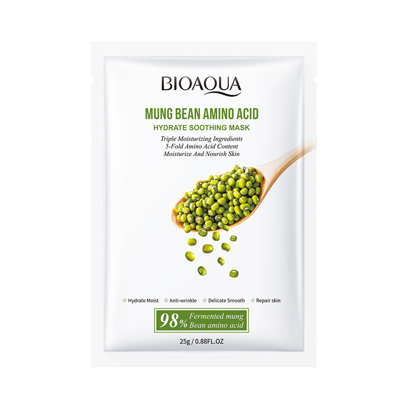 Máscara facial en inglés BIOAQUA pulpa de arroz máscara facial hidratante máscara hidratante comercio exterior transfronterizo