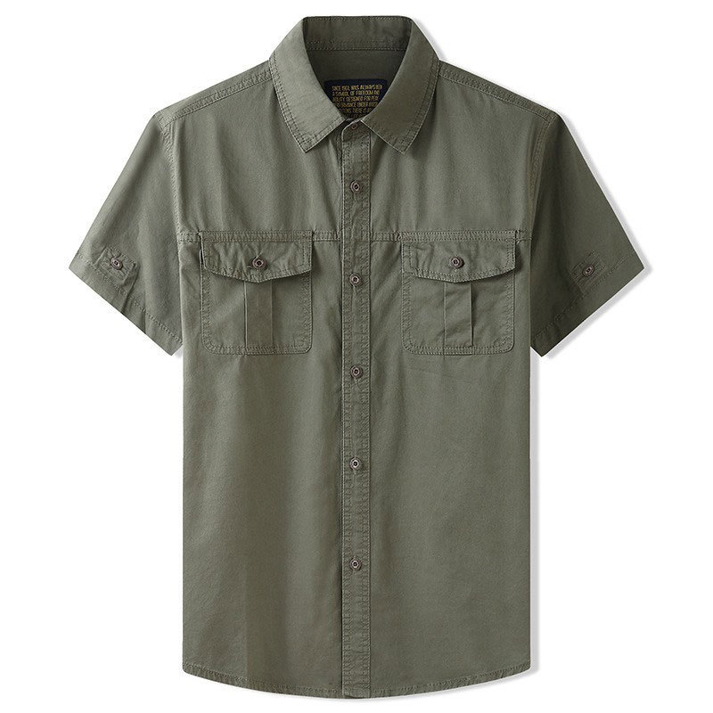 Camisas de hombre al aire libre camisa de manga corta de verano ropa casual de hombre anti-arrugas herramientas sin quemar camisa transpirable