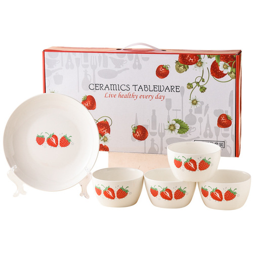 Ceramic Tableware Set Gift Bowl Plate Set Ceramic Bowl Gift Box Business Opening Gift Business Gift