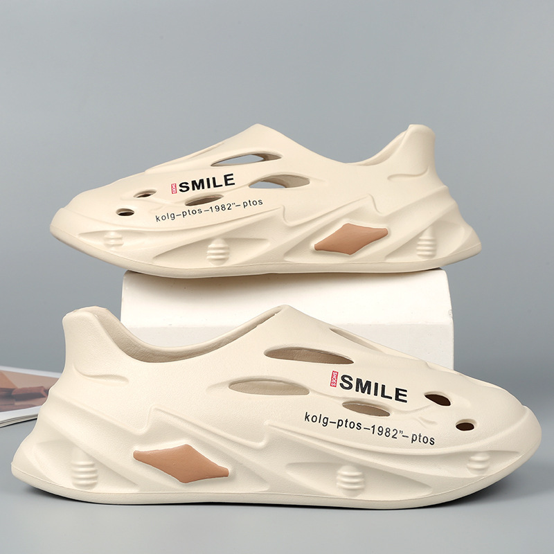 Sandalias para hombres 2024 moda antideslizante al aire libre aumentando la sensación de pisar zapatillas de pie sandalias ligeras transpirables