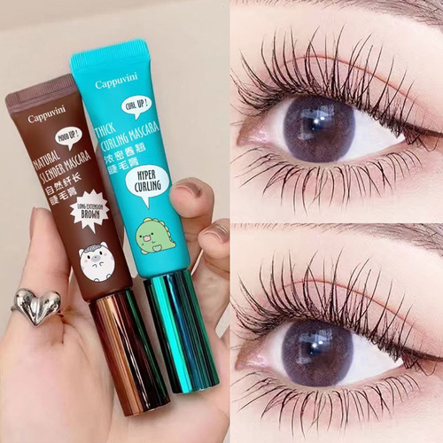 Cappuvini small animal toothpaste tube mascara, long, thick, curling, waterproof, long-lasting, not easy to smudge