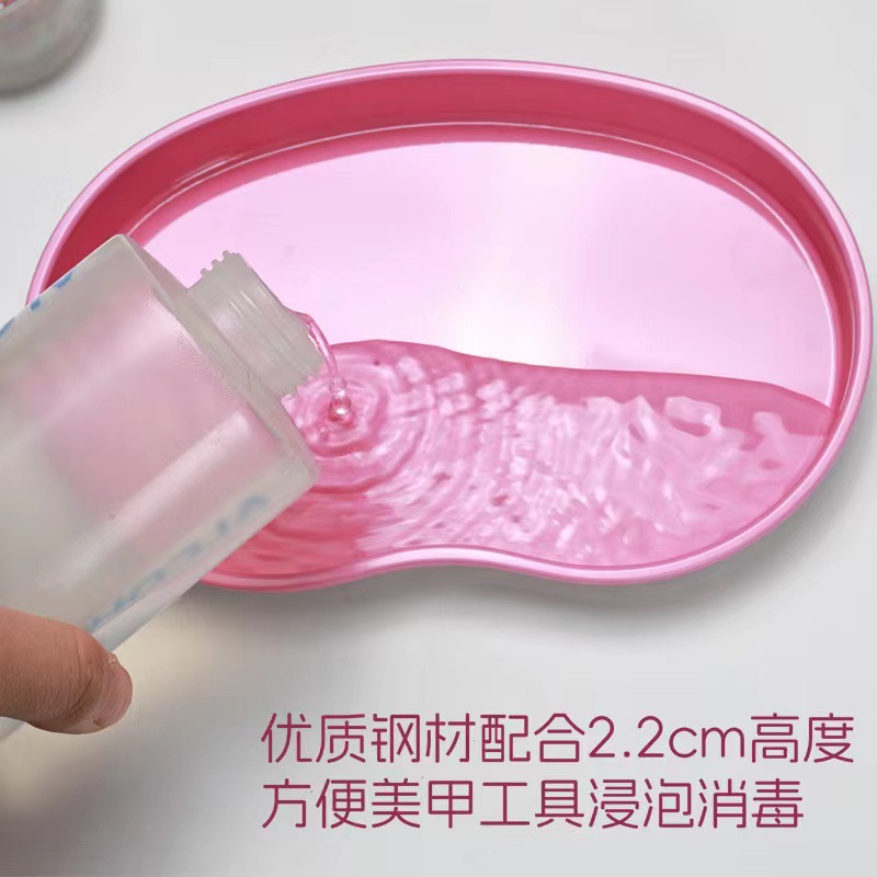 Bandeja de joyería de acero inoxidable bandeja de almacenamiento de herramientas de escritorio de manicura bandeja de cosméticos caja de desinfección bandeja de manicura multifuncional