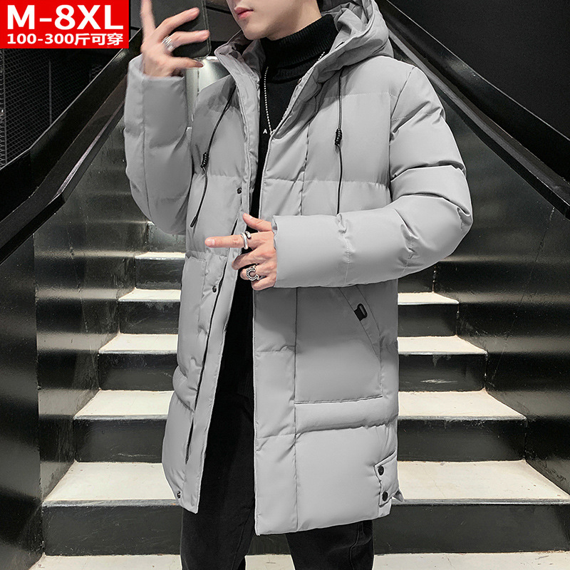 Juventud más tamaño engrosado cálido abrigo de algodón acolchado resistente al frío para hombres