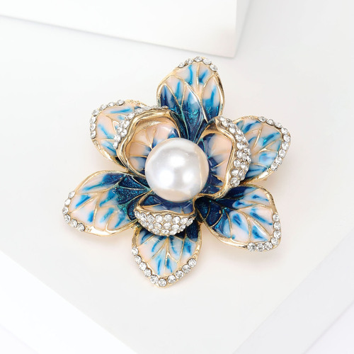 New Fashion Minimalist Elegant Enamel Droplet Oil Begonia Flower Brooch High-end Atmospheric Floral Dress Accessories Anti-lift Pin