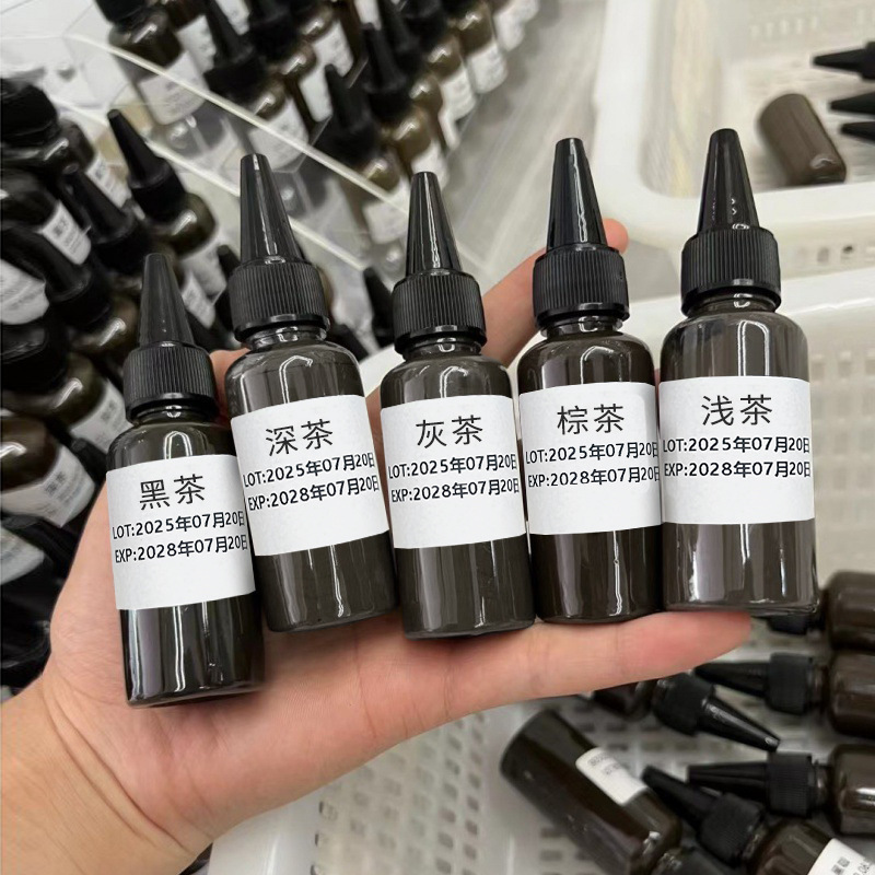 New Tattoo Color Material, Eyebrow Tattoo Color Material, Semi-Permanent Color Material, Pure Plant Tattoo, Mist Eyebrow Color Emulsion, Eyeliner Line, Brown Color