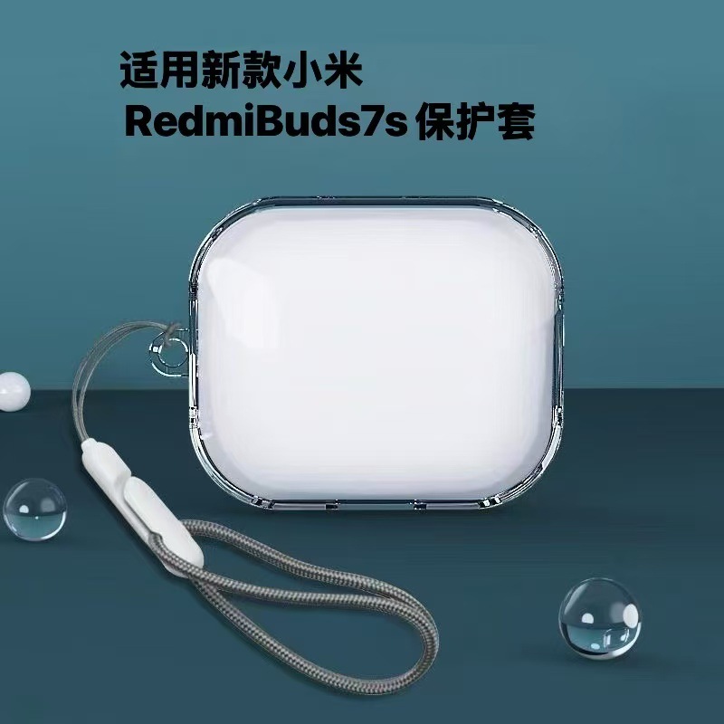 Aplicable al nuevo Xiaomi RedmiBuds7s funda protectora Buds7s funda protectora antihuellas dactilares Redmi funda suave transparente