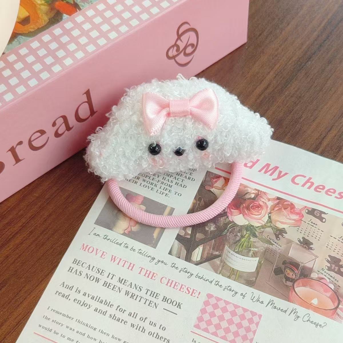 곱슬 강아지 머리끈