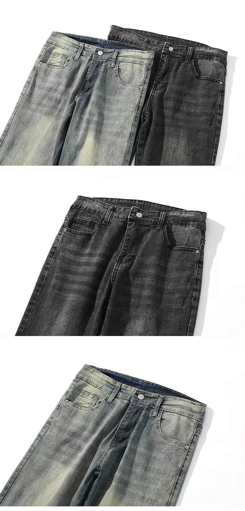 Men's Slim Fit Ripped Jeans - Stretch Denim Pants With Distressed Details For Casual Streetwear​_mkmklike.com