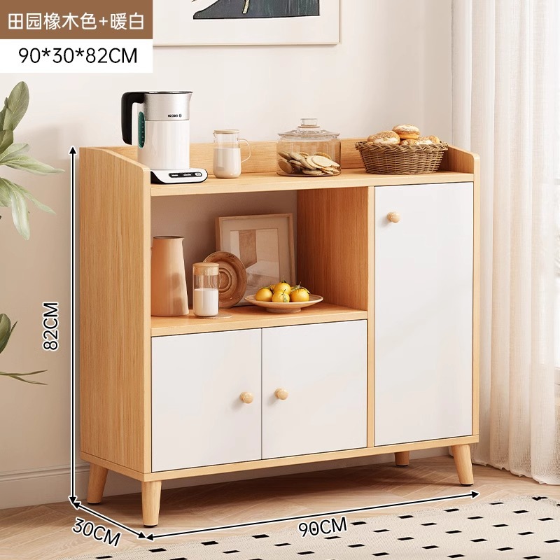 Armario lateral, armario de té, sala de estar, armario de almacenamiento integrado contra la pared, armario de cocina, armario de almacenamiento minimalista moderno, armario de almacenamiento