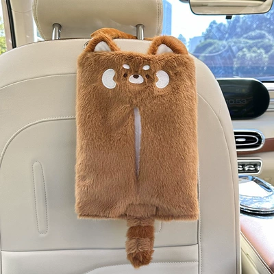 holder on the back of car seats, Car tissue box/set - raccoon-hanging-tissue-box-raccoon