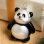 圣诞吹制手工熊猫装饰品