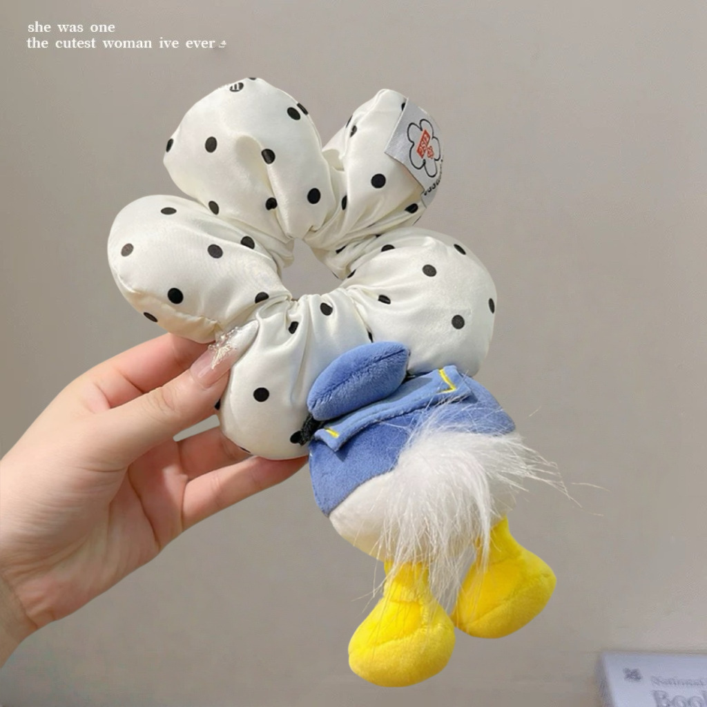 Mickey culo, lunares, flores, círculos para el cabello del intestino grueso, linda cabeza de bola, cabello de placa de dibujos animados, tocado de sentido avanzado, cuerda para la cabeza de felpa