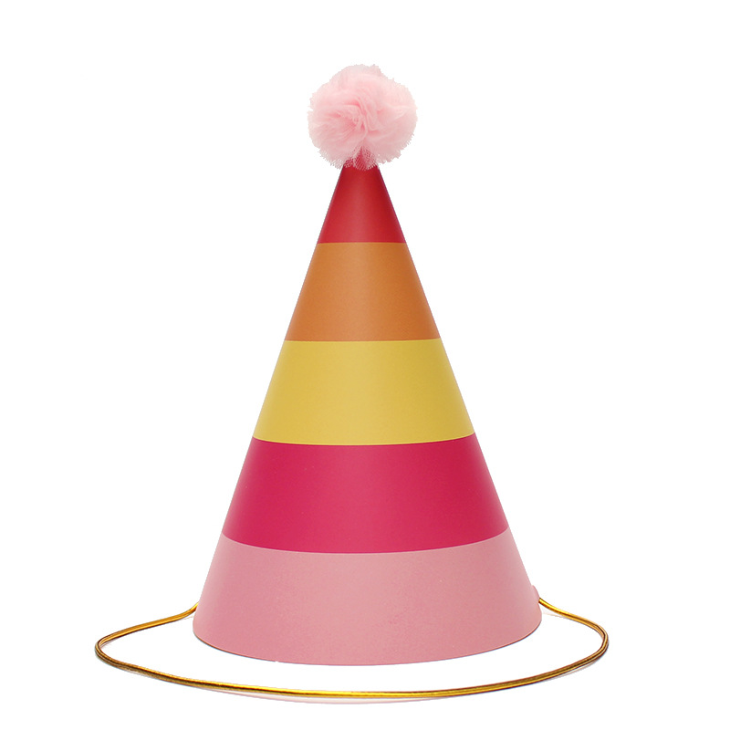 Sombreros de cumpleaños de embalaje independiente, sombreros de fiesta, sombreros de punta, sombreros de fiesta para bebés, sombreros de pastel