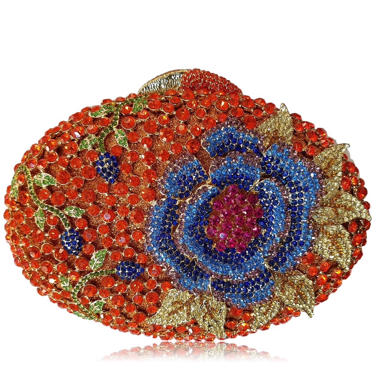 Huevo de ganso, una flor con diamantes, bolsas de cena, bolsas de diamantes transfronterizas, bolsas de joyas, bolsas de mano, bolsas de embrague