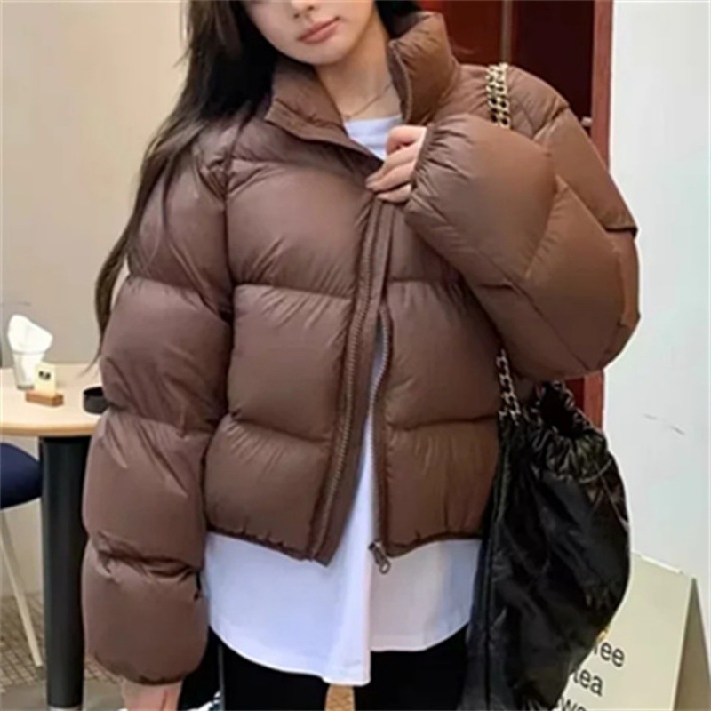 2023 Winter down jacket women's short small jacket retro kendou heavy work cotton-padded jacket fried street baseball uniform
