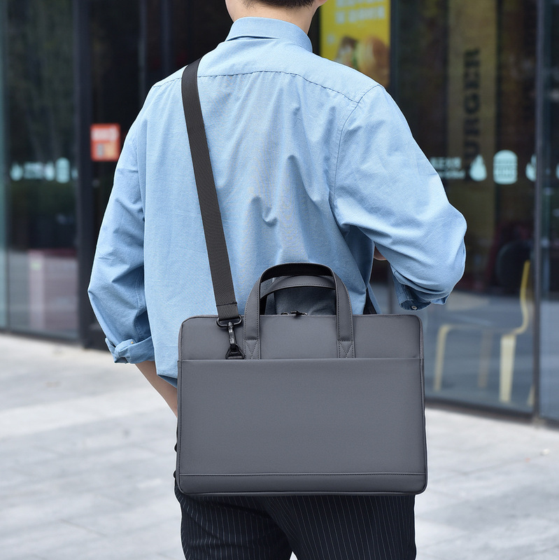 Lightweight laptop bag 16-inch waterproof handbag 14-inch computer protective case high-grade shoulder bag for men