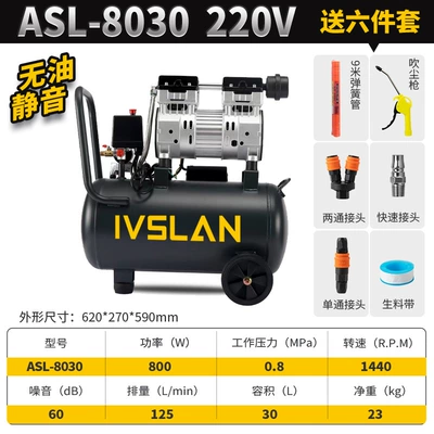 Repair Oil-Free Air Compressor — Hava kompressorları - silent-220v-lifetime-warranty-30l6-piece-set