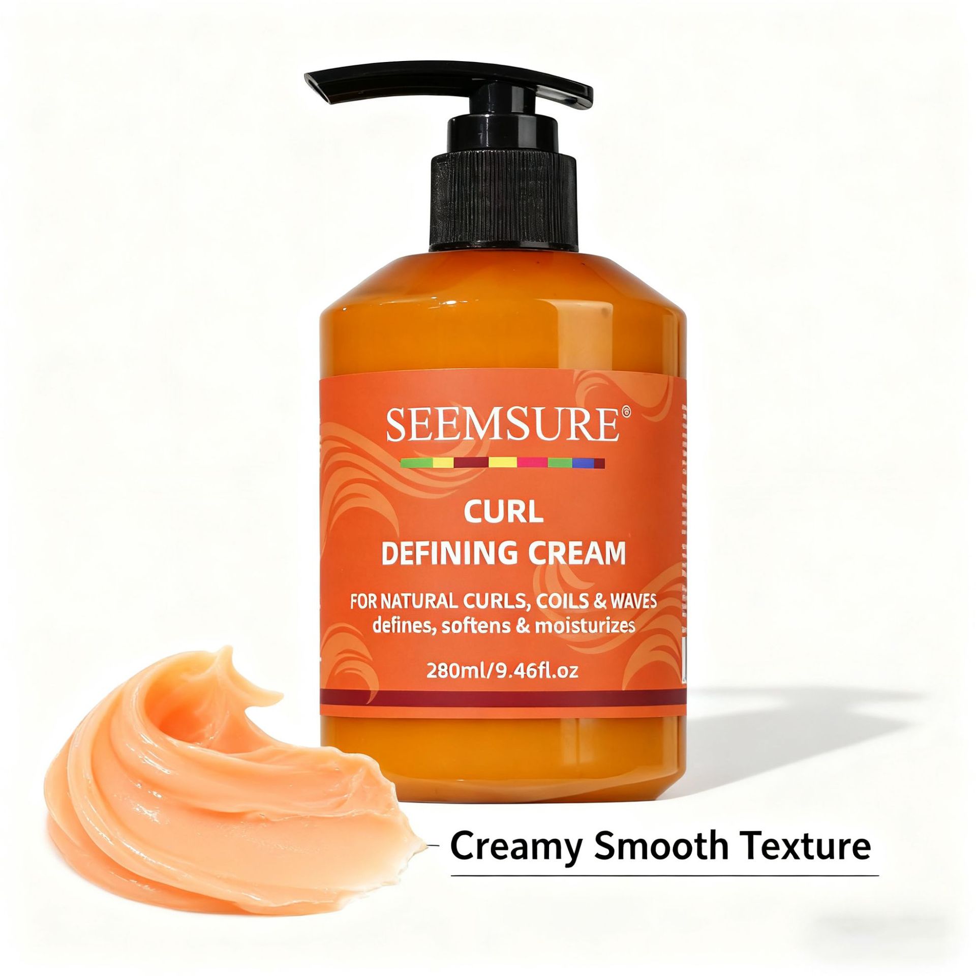 Crema de rizos transfronterizos, crema de rizos humectante de elastina, protector de rizos después de escaldar, modelado, cuidado de cabello humectante, modelado rápido