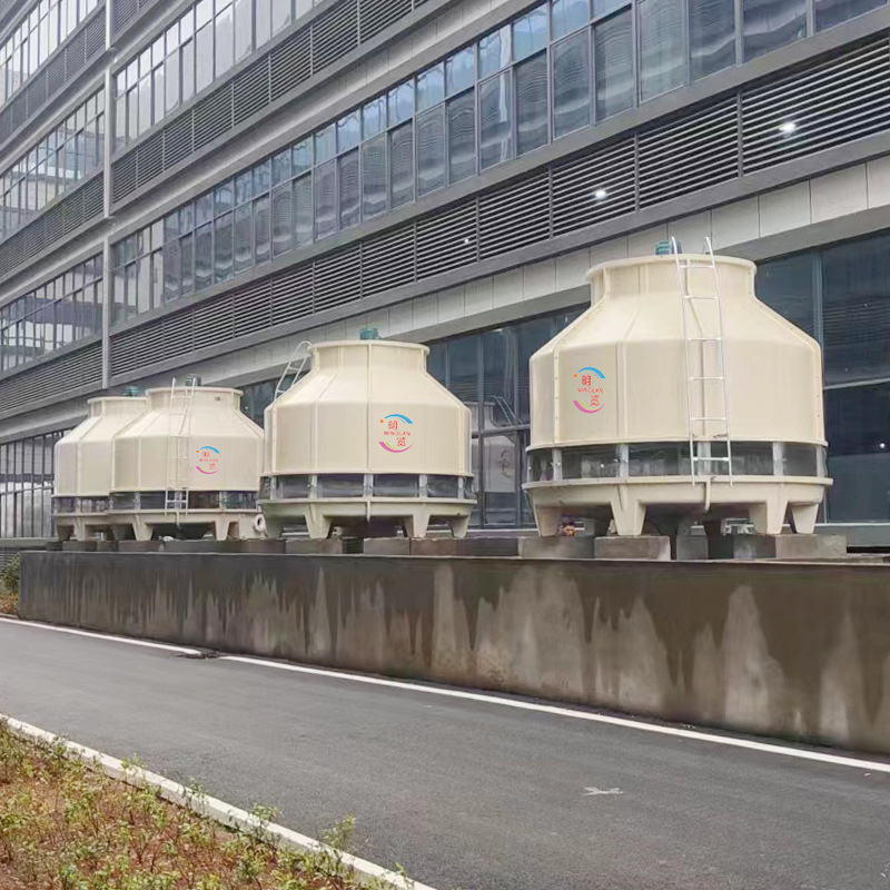 圆形玻璃钢冷却塔工业降温制冷散热水塔20T50T100T冷却塔凉水塔
