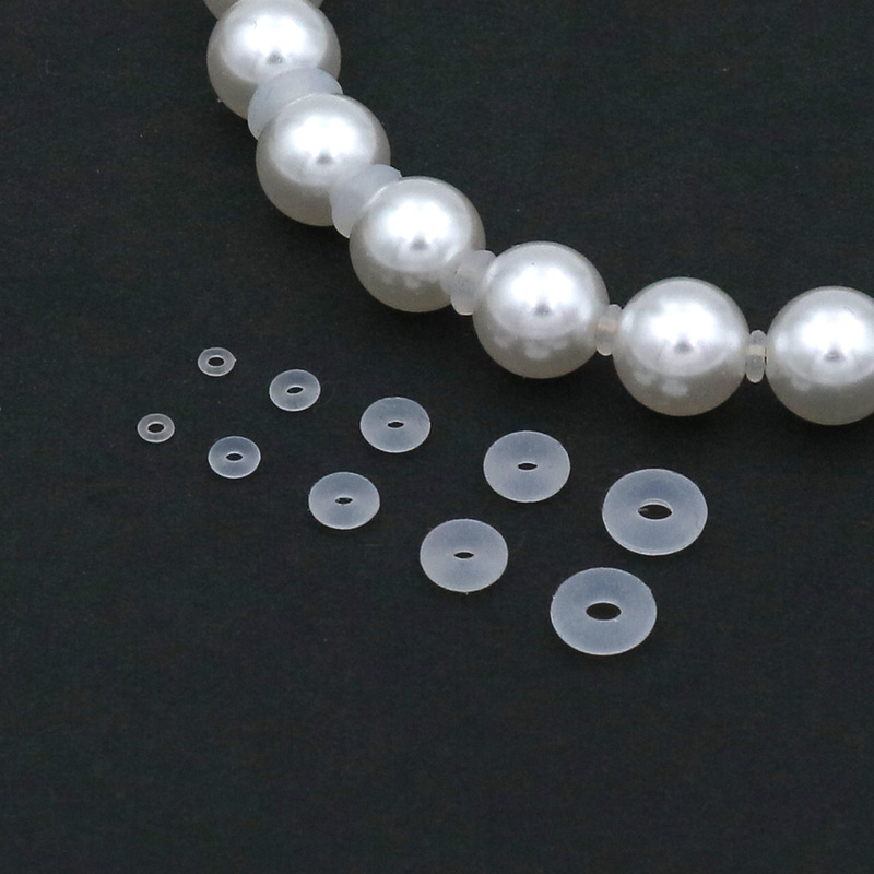 Transparent Bracelet Silicone Spacer Accessories Ultra-Thin Invisible Plastic Spacer Beads Toy Spacer Beads Spacer