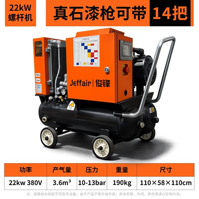 Air Compressor for Industrial Use, Hava kompressorları - 22kw-variable-frequency-two-in-one-real-stone-paint-special-can-carry-12-14-guns-380v