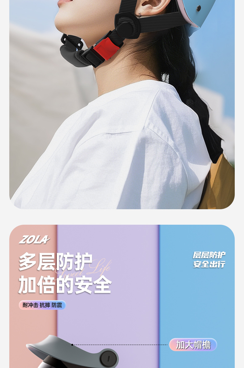 New 3C certification electric car duck tongue helmet men's and women's summer helmet battery motorcycle sunscreen light half helmet