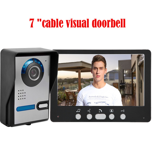 7-inch wired video doorbell villa home building set two-way intercom system waterproof night vision infrared wholesale