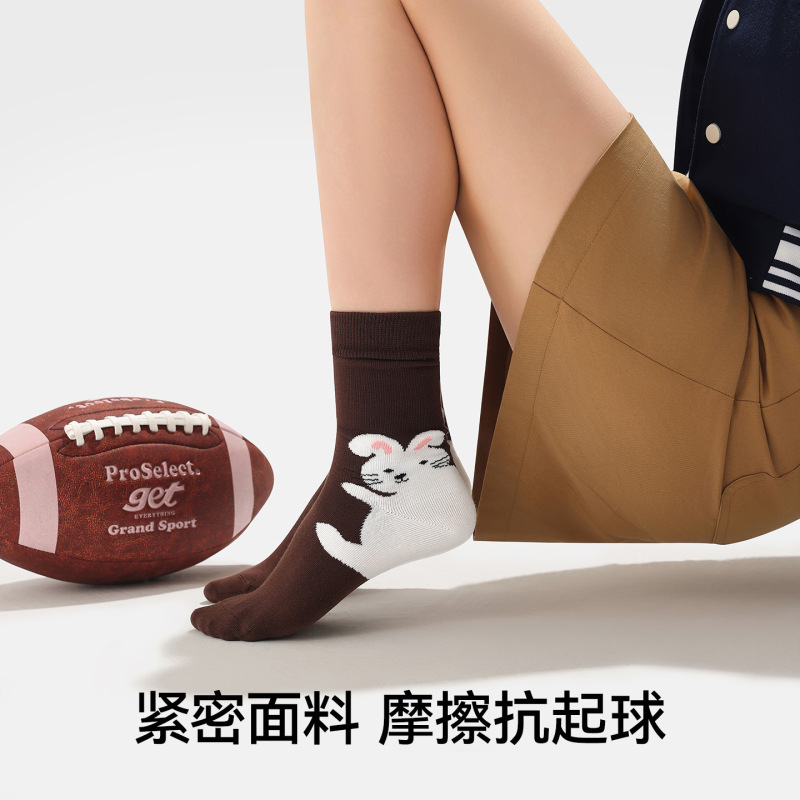 【童趣动物袜】宝娜斯袜子女中筒袜春秋ins潮外穿卡通动物中筒袜|undefined