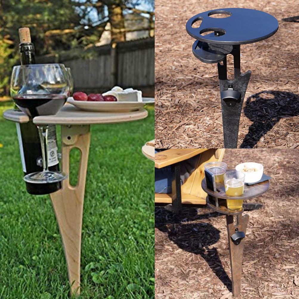 New Outdoor Portable Wine Table Outdoor Wine Table Red Wine Glass Wine Table Beach Portable Wine Table