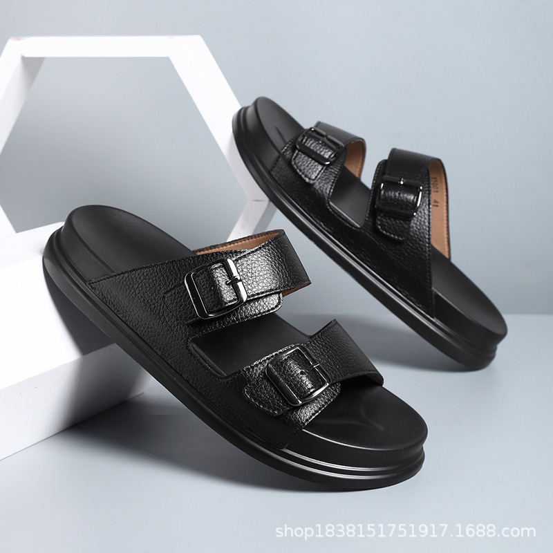 2024 nuevas zapatillas grandes negras puras para hombres zapatillas gruesas para hombres zapatillas frías de moda papá