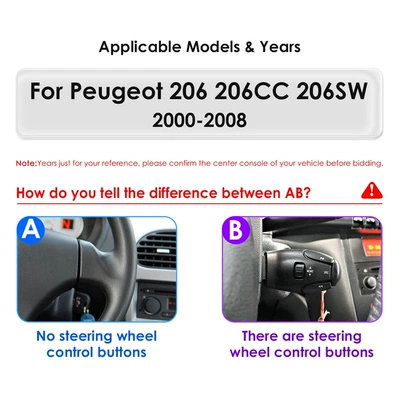 Suitable for Peugeot 206 Android Car mp5