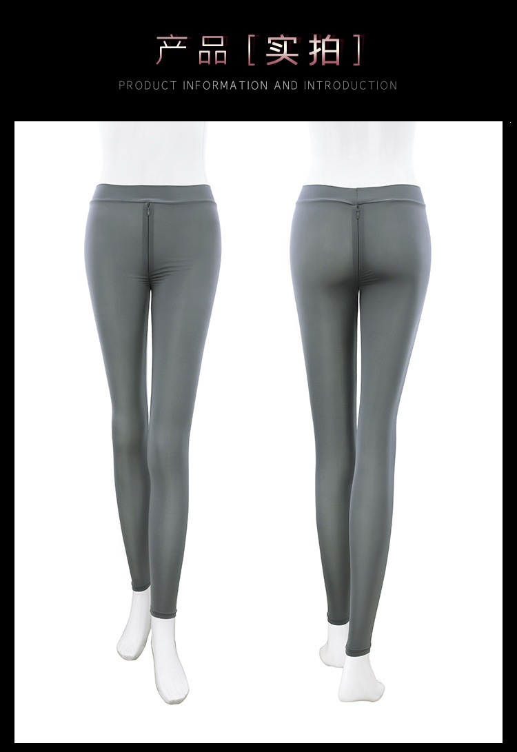 Feimu Women’s Smooth Stretch Bodysuit with Front and Back Zippers and Open-Crotch Design — detail image 27