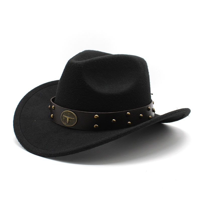 Western cowboyhatt i ullfilt för män och kvinnor för utomhus_voghion.com