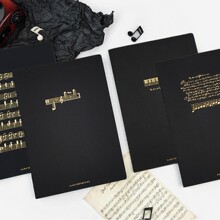 初品流光音符b5车线本烫金工艺音乐五线谱本子复古学生作业笔记本