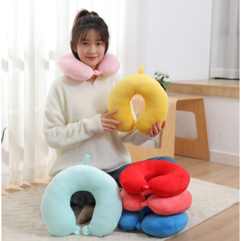 new pattern pp Solid Round U-shaped pillow Classroom to work in an office Nap pillow automobile aircraft travel Neck protection Pillow