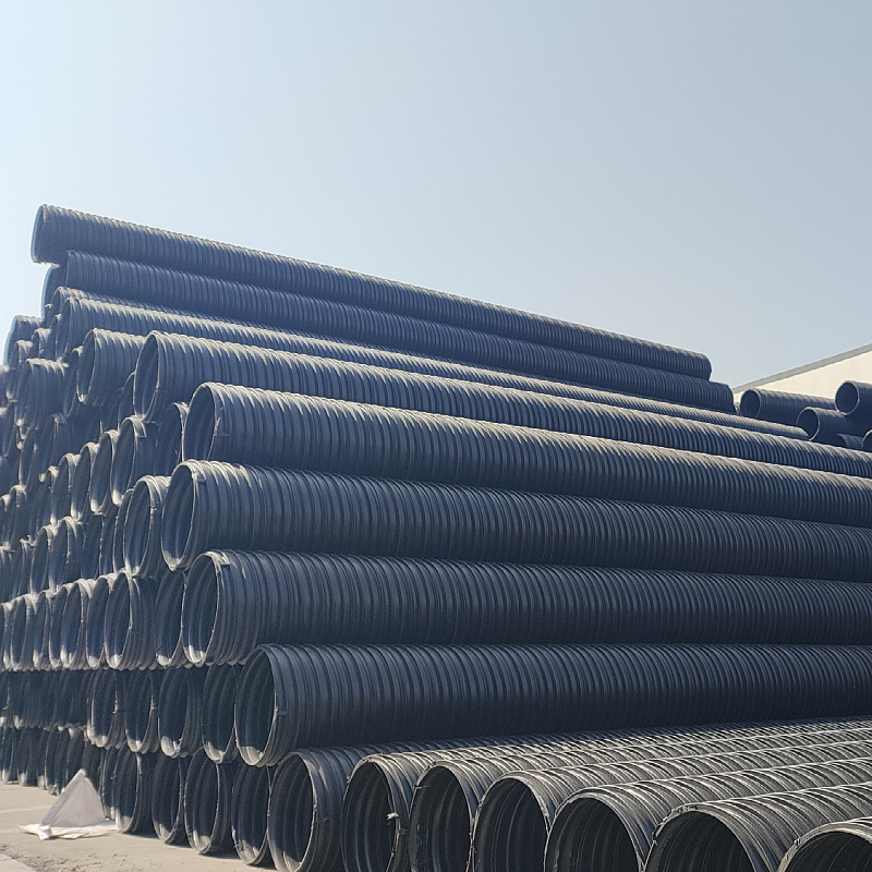 厂家直发HDPE塑钢管排水排污塑钢缠绕管300PE排水管给水管