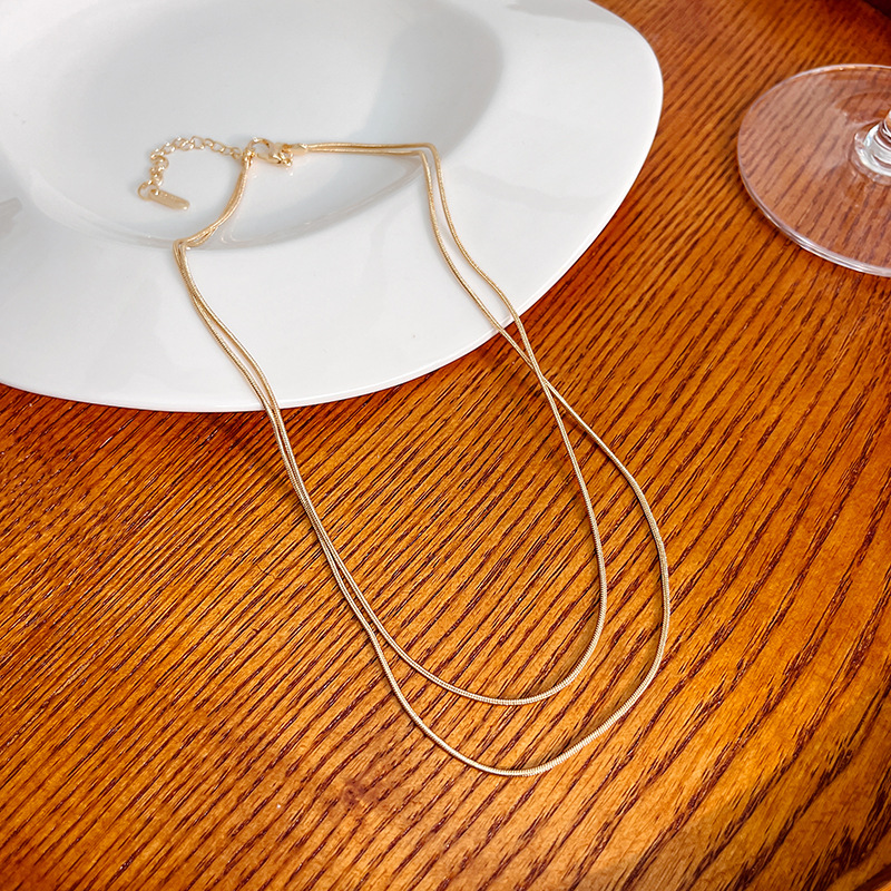 INS color caramelo con cuentas collar apilado vintage contraste color barroco perla Tulip colgante clavícula cadena femenina