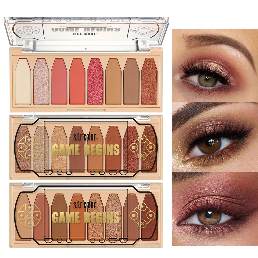 s.f.r color transfronterizo para perlas mate no es fácil de quitar el maquillaje diario de viaje marrón bandeja de sombra de ojos de chocolate