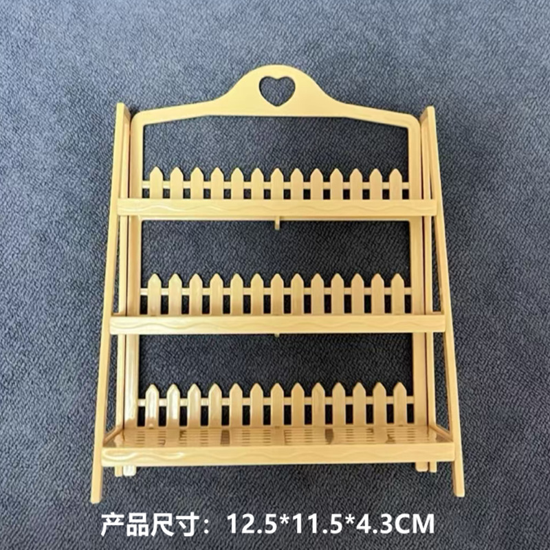 微缩娃娃屋迷你小花架书架酒架塑料超市模型货架过家家玩具小摆件|undefined