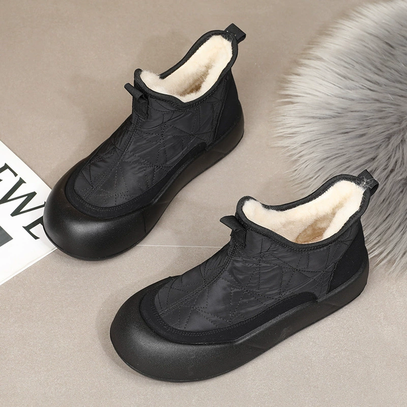 Platform winter boots, non‑slip ankle leisure boots with plush lining, sizes 35–42