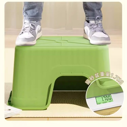 Butter Cat Litter Box Super Large Open-Top Integrated Huge Cat Litter Pan Maine Coon Splash-Proof Extra Large Cat Toilet