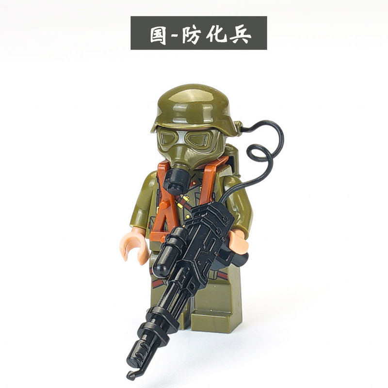 兼容乐高二战人仔八路军德军美军苏军士兵小人偶拼装积木军事玩具|undefined