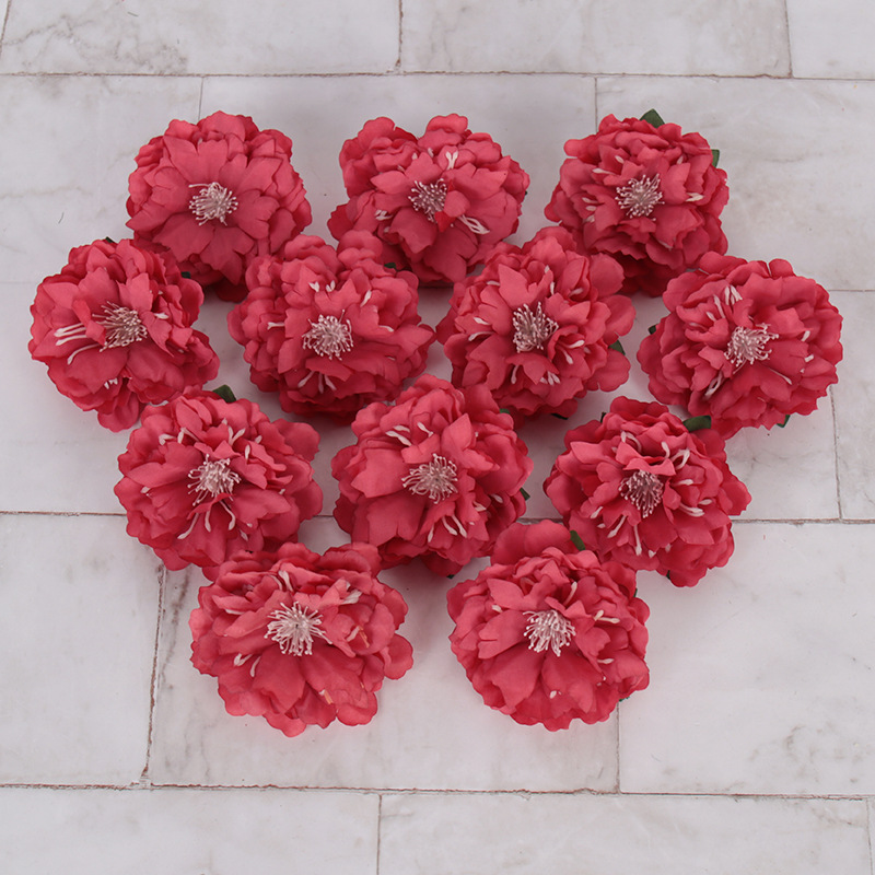 Cabeza de flor de peonía artificial diseño de escena de la boda flor falsa accesorios de decoración del hogar accesorios de fotografía flor de peonía