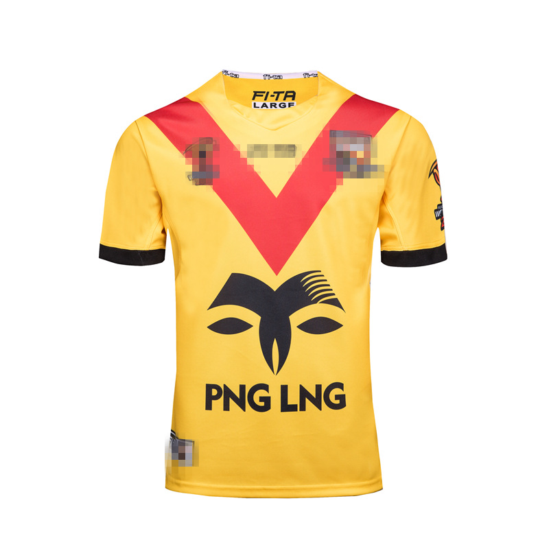 thumbnail image 1 of 2017 New Guinea British olive uniform yellow home jersey S-3XL factory wholesale one-piece delivery, 1 of 3